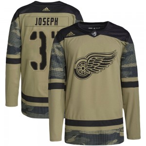 Youth Adidas Detroit Red Wings Curtis Joseph Camo Military Appreciation Practice Jersey - Authentic
