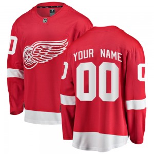 Youth Fanatics Branded Detroit Red Wings Custom Red Custom Home Jersey - Breakaway