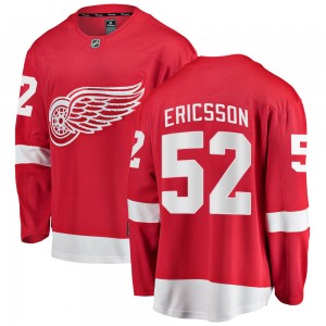 Youth Fanatics Branded Detroit Red Wings Jonathan Ericsson Red Home Jersey - Breakaway