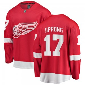 Youth Fanatics Branded Detroit Red Wings Daniel Sprong Red Home Jersey - Breakaway
