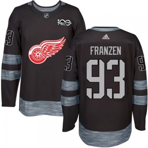 Youth Detroit Red Wings Johan Franzen Black 1917-2017 100th Anniversary Jersey - Authentic
