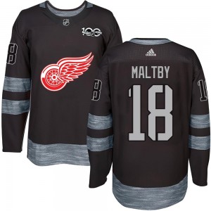 Youth Detroit Red Wings Kirk Maltby Black 1917-2017 100th Anniversary Jersey - Authentic